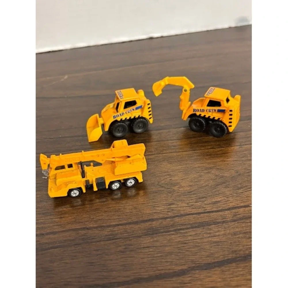 Vintage Tonka Road Crew Diecast Construction Lot Crane Loader Excavator 3pc